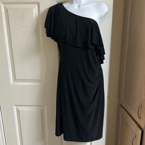 Black one shoulder dress by Ralph Lauren size 10